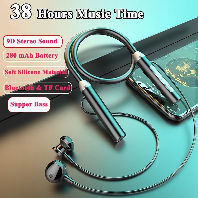 

[Support TF Card] ORIGINAL 9D Surround Sound HiFi Noise Reduction Sport V5.1 Bluetooth Earphone In-Ear Earphone With Microphone