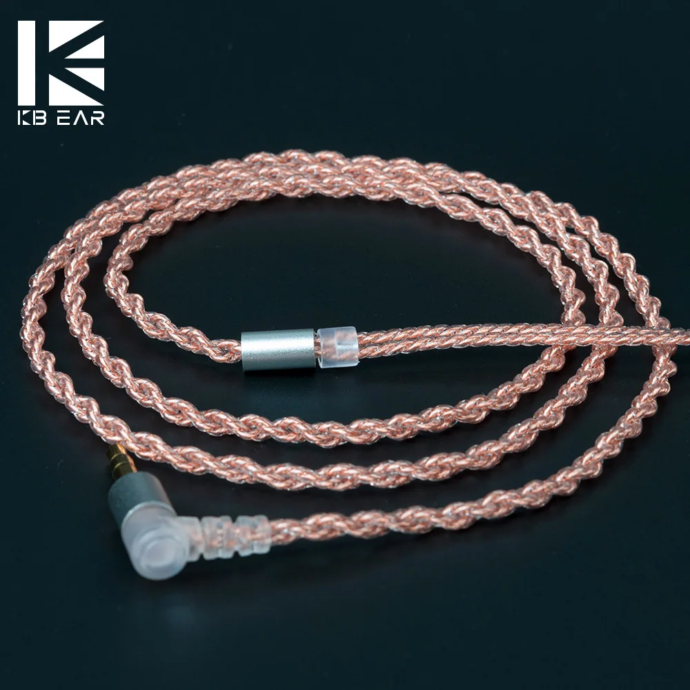 4-жильный медный кабель KBEAR с разъемом 2Pin/QDC/TFZ/mmcx3 5 мм микрофоном для KZ ZSX ZAX ASX EDX BLON