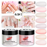10g 0 35oz 4 in 1 nail acrylic dipping powder french nails art carving extension decoration 12 color dip powder system