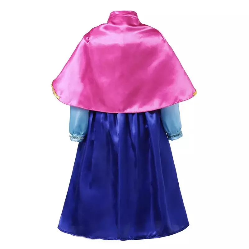 Платье принцессы Эльзы и Анны парик для косплея Снежной Королевы 2 Детский костюм