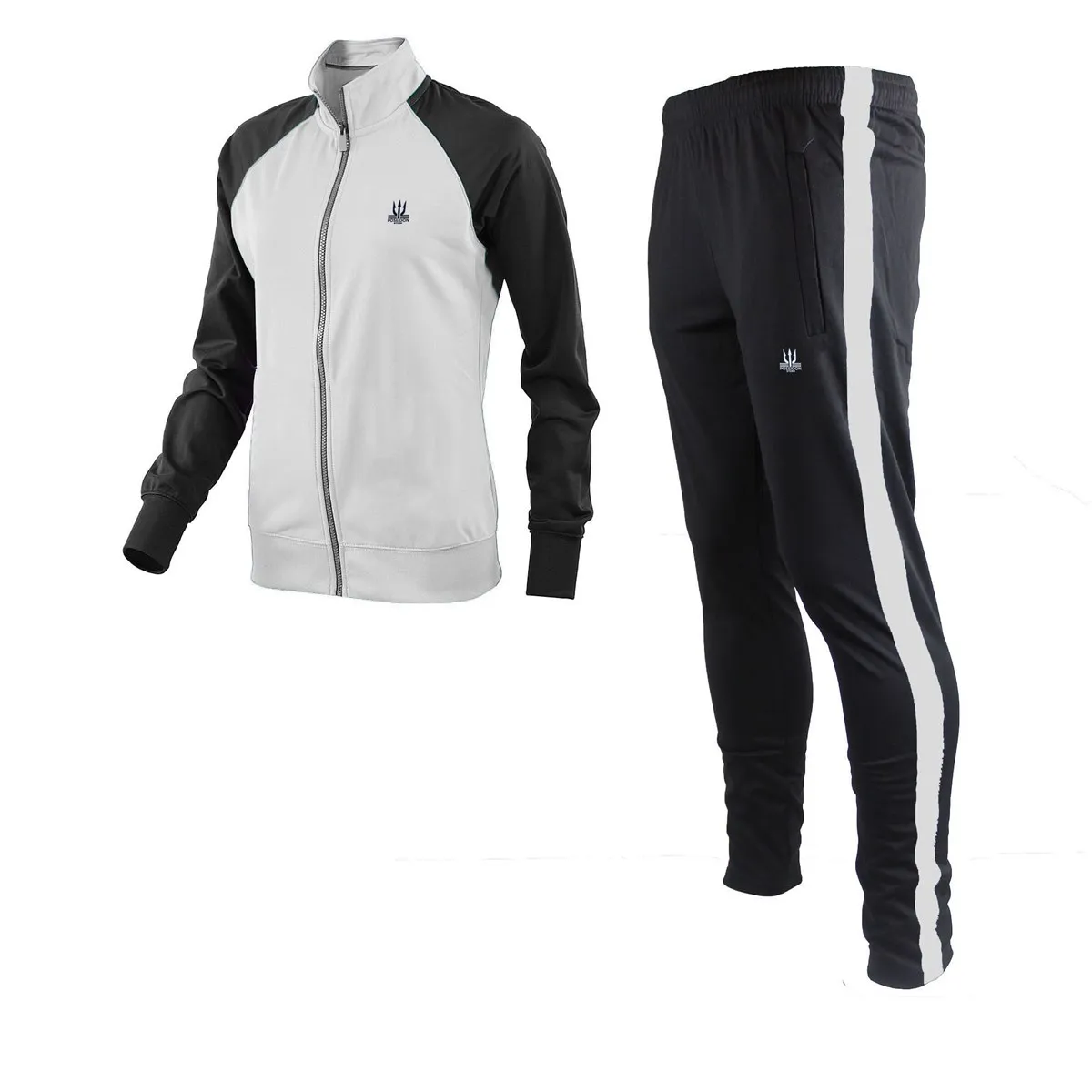 Черный Male Sleeves Black Tracksuit Suit-White - Цвет: Черный