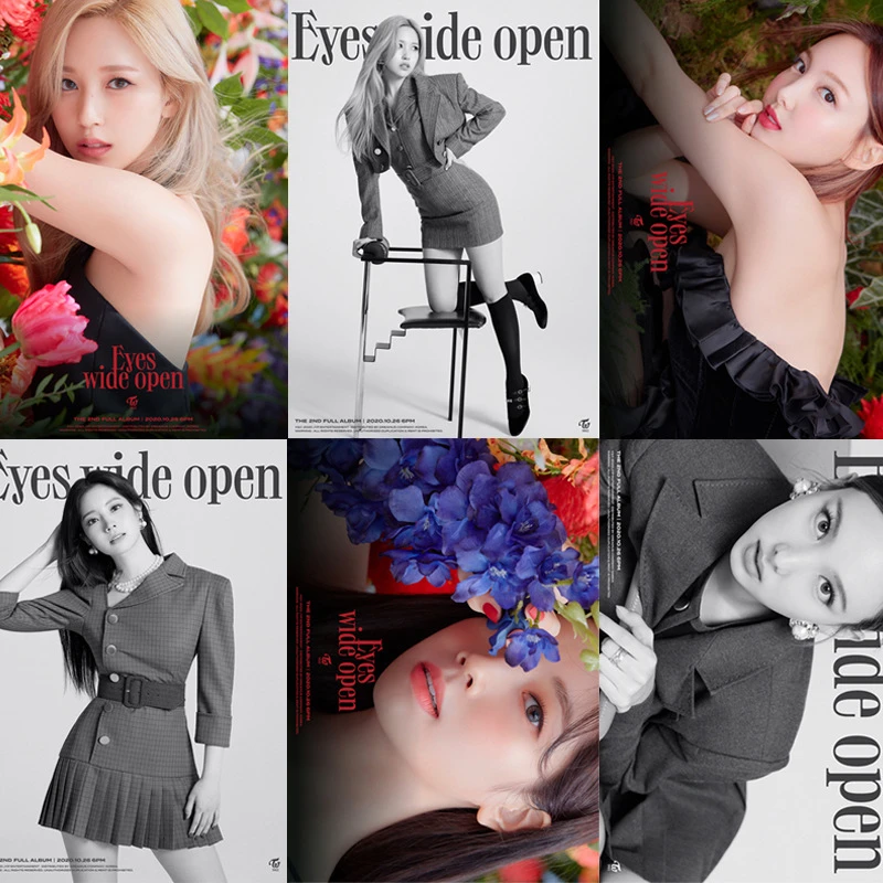 

2PCS/SET KPOP TWICE New Album EYES WIDE OPEN Poster MOMO SANA Characters Photos Room Wall Decoration For Fans Collection E72