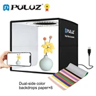 Портативный мини светильник тбокс для фотостудии Puluz, кольцевой светодиодный софтбокс для фотосъемки, наборы лайтбоксов для съемки, фон для фотосъемки