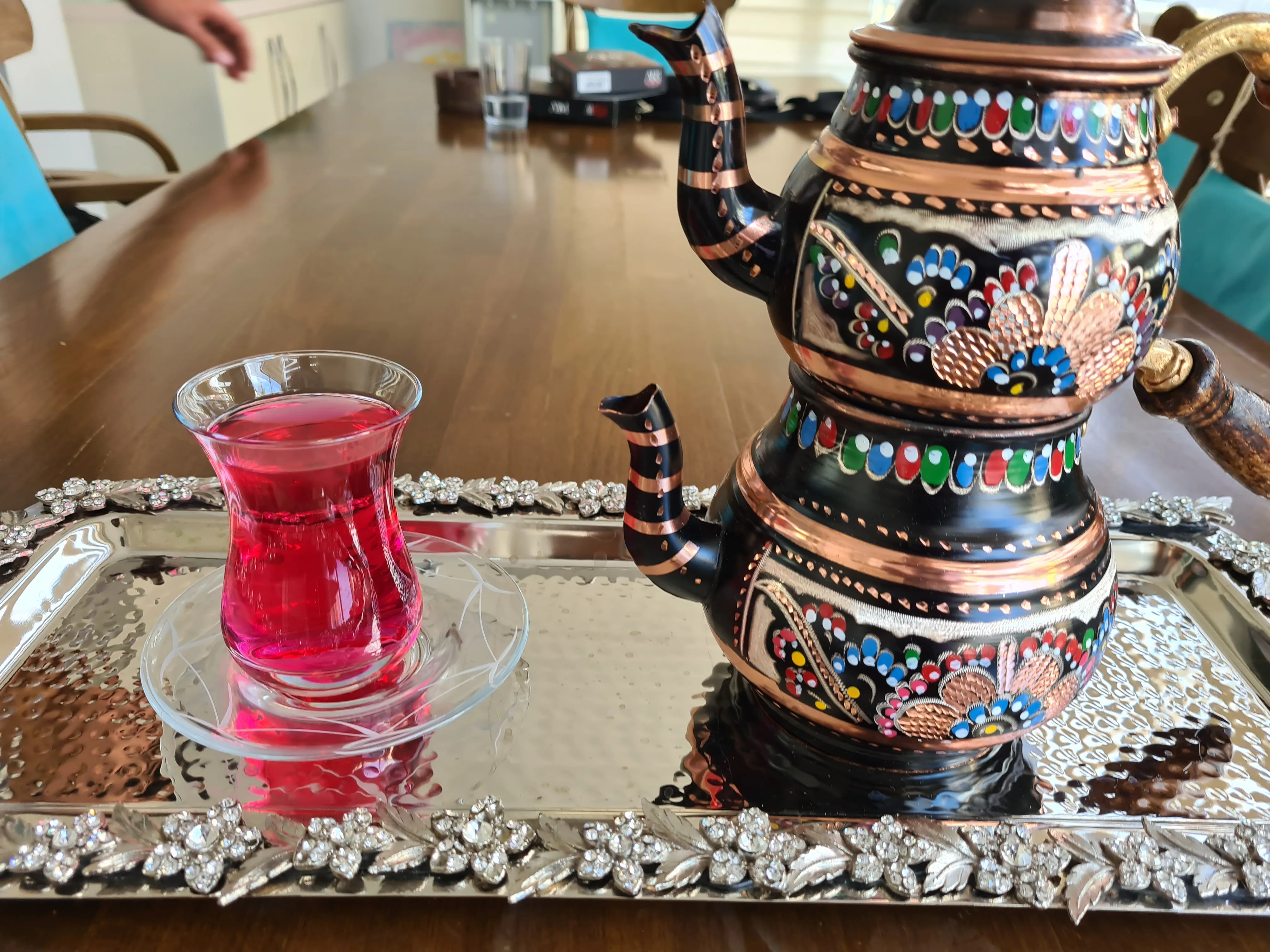 Традиционный турецкий медный чайник ручной работы винтажный кухонные