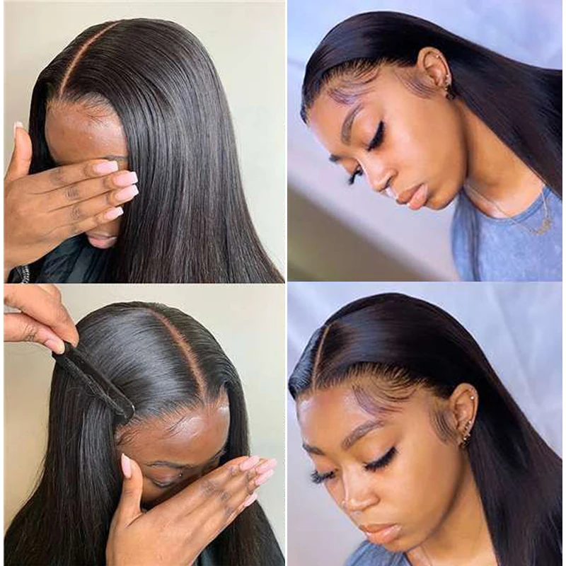 Парики из человеческих волос на сетке спереди 13 х4 для женщин бразильские прямые