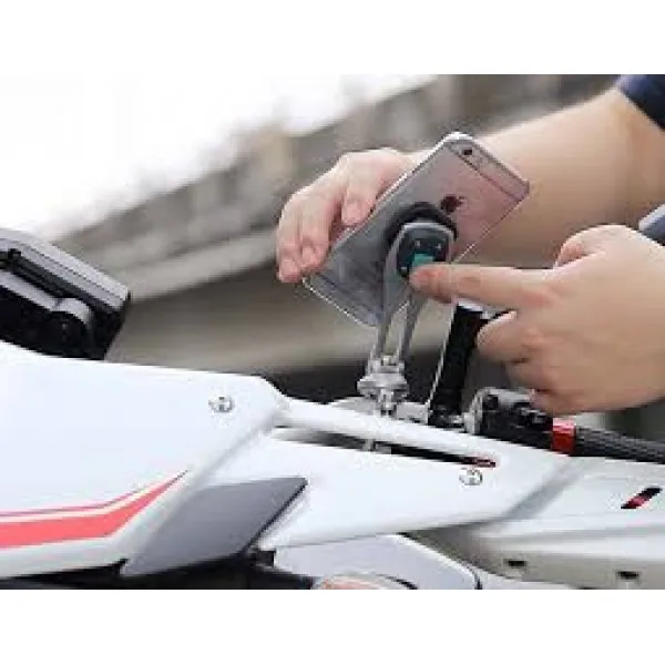 Phone holder for motorcycle X-Guard Zinc Alloys Mirror Mount Matt(Silver