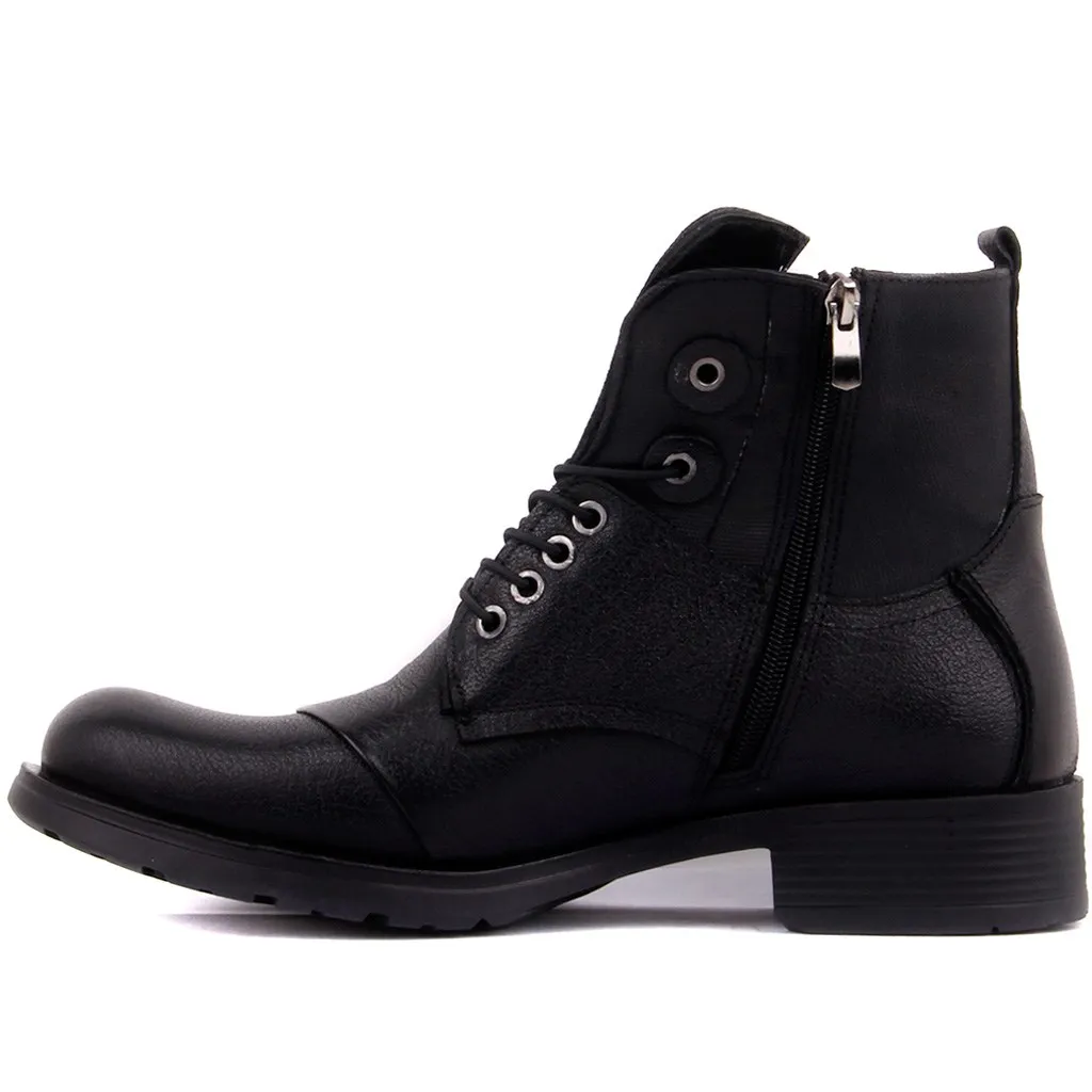 Sail-Lakers Genuine Leather Men Boots Zipper Lace-up Autumn Winter Ankle Shoes Motorcycle Boot Classic Work Safty zapatos de hombre | Обувь