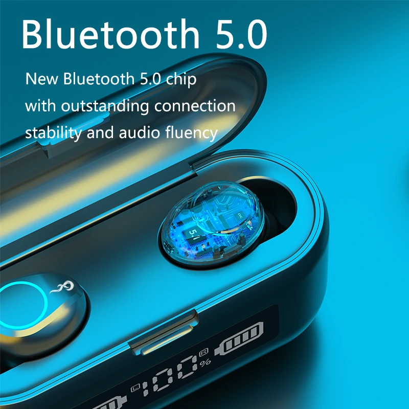 Беспроводные Bluetooth наушники Ubeamer стереонаушники IPX7 водонепроницаемые 180 часов со