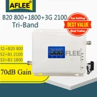 Трехдиапазонный усилитель сотовой связи B20 800 1800 2100, ретранслятор сигнала 4G для сотового телефона gsm 2g 3g 4g, усилитель мобильного сигнала LTE DCS WCDMA
