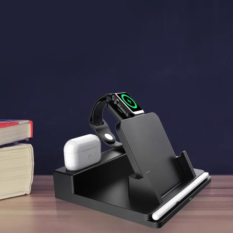

Hot New 4 In 1 Wireless Charger 15W For Iphone 11 12 iwatch Iphone Pencil Airpods Qi Wireless Charger Compatible With Android