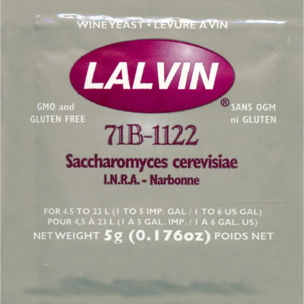 Дрожжи винные Lalvin 71B 1122 5 грамм (для красных белых и розовых вин)|Пивоварение| |