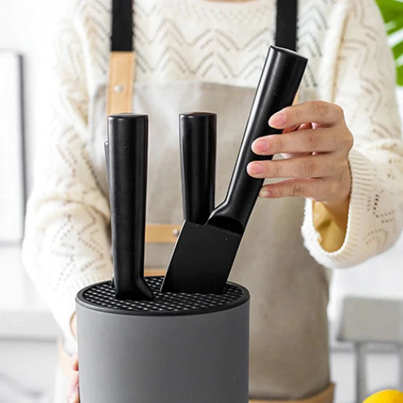 

Multifunctiona Kitchen Knife Stand Holder Ceramic Knife Scissors Cooking Utensils Knives Tools Organizer Kitchenware Accessories