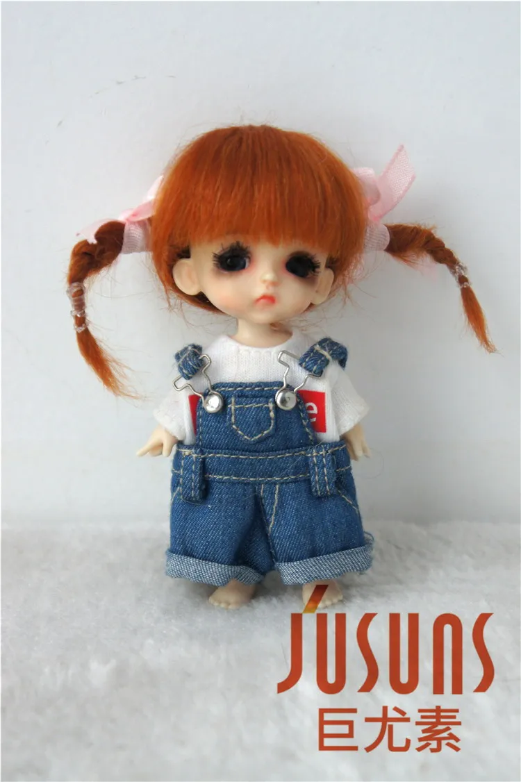 3-4inch Carrot M8 JD540 1/12 1/8 милые BJD мохеровые парики короткие размер 3-4 дюймов 4-5 дюймов 5-6 дюймов парик модные аксессуары две косы кукольные волосы - Цвет: 3-4inch Carrot M8