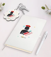 personalized nurse white notebook pen and keychain gift seti 3 reliable quality gift casual design occasion special occasions