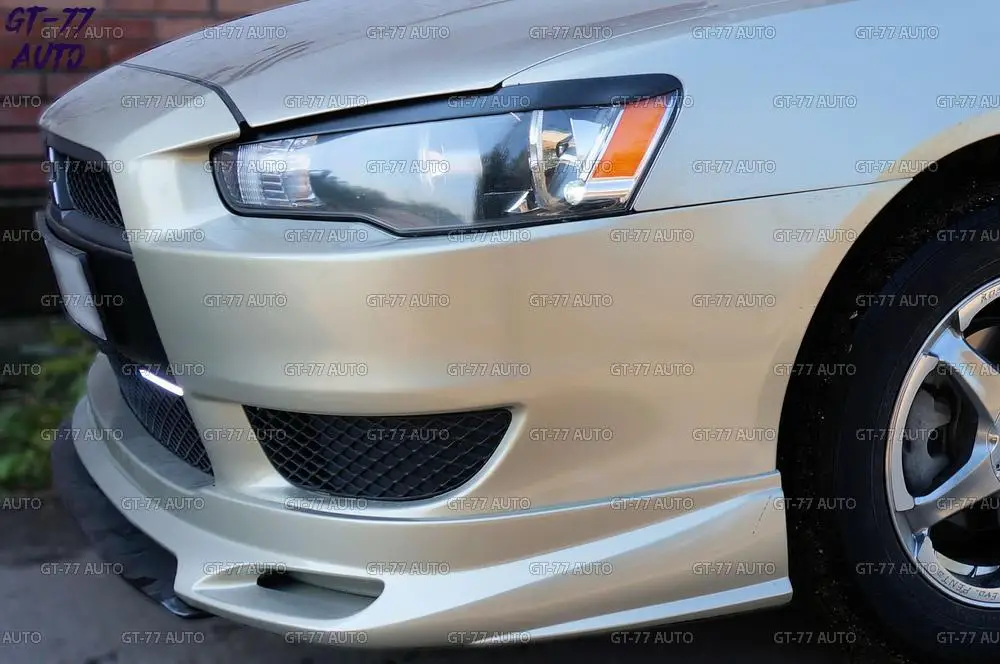 Накладки на передние фары для Mitsubishi Lancer X 2007-2012 реснички 1 комплект/2 шт внешний