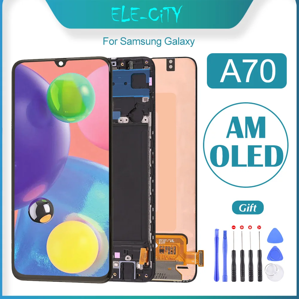 

OEM 6.7'' For Samsung Galaxy A70 AMOLED Touch Screen Display With Frame Assembly Replacement No Dead Pixel No Burn Shadows