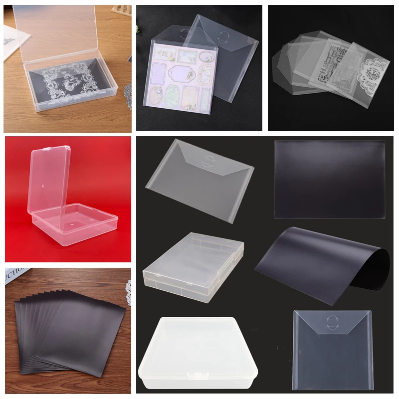 

Magnetic Sheets & Folder Bags Storage Box To Store Die Stamp Template Cards Cover Soft Magnet Sheet and Transparent Box 2021 NEW