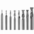 Концевая фреза из быстрорежущей стали с 2 канавками 1 мм-12 мм, фрезы с прямым хвостовиком с ЧПУ, деревообрабатывающий инструмент, Концевая фреза, фреза для резки дерева, 1 шт.