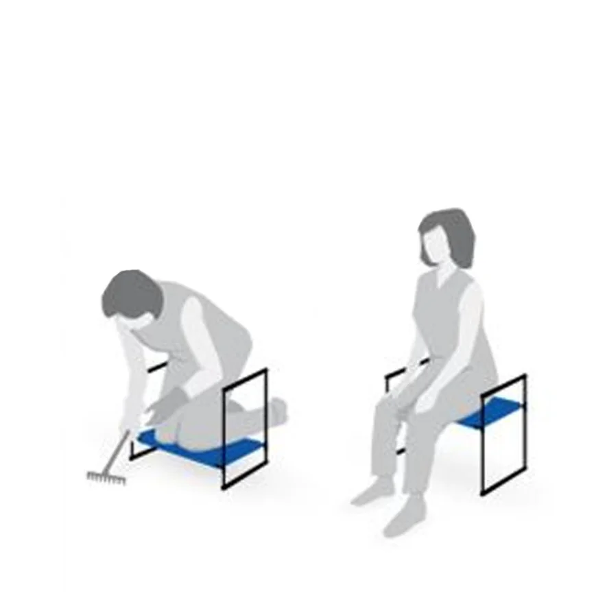 Садовая Скамейка Перевертыш NIKA 560х300х380мм складная сидение поролон винилискожа