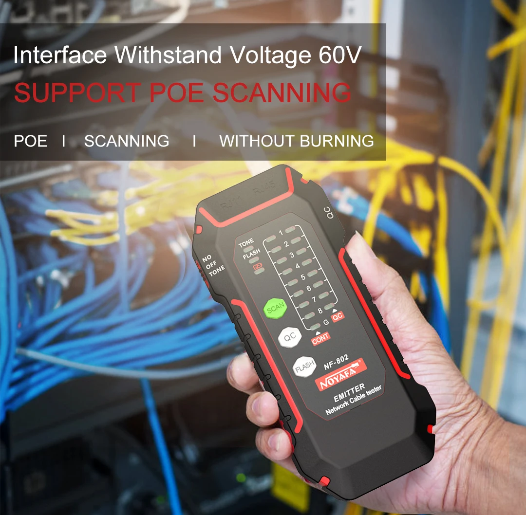 Noyafa NF-802 Высокое качество RJ11 RJ45 Cat5 Cat6 трекер телефонных проводов трассировщик
