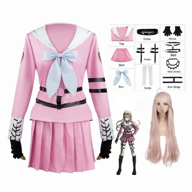 

Anime Danganronpa V3 Miu Iruma Cosplay Costumes Wigs Cute Girls/Women Dresses Sailor Suit School Uniform Sets 2022 New