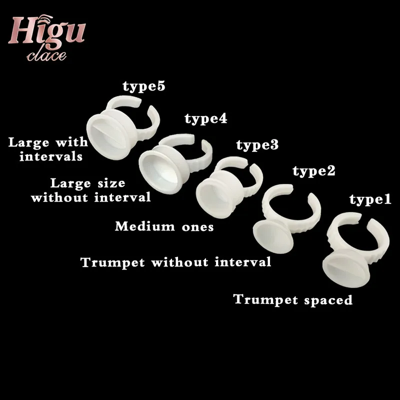 Higuclace 100 штук/упак. держатель для клея кольцо одноразовые реснички поддон кольца