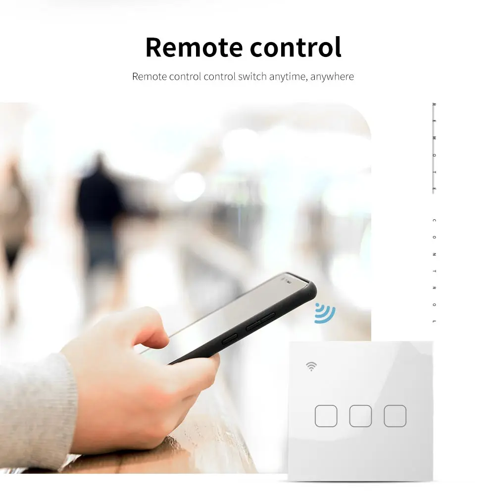 Tuya Wifi Smart Switch 1 2 3 Gang EU Touch Wall Smartlife APP Беспроводной пульт дистанционного управления