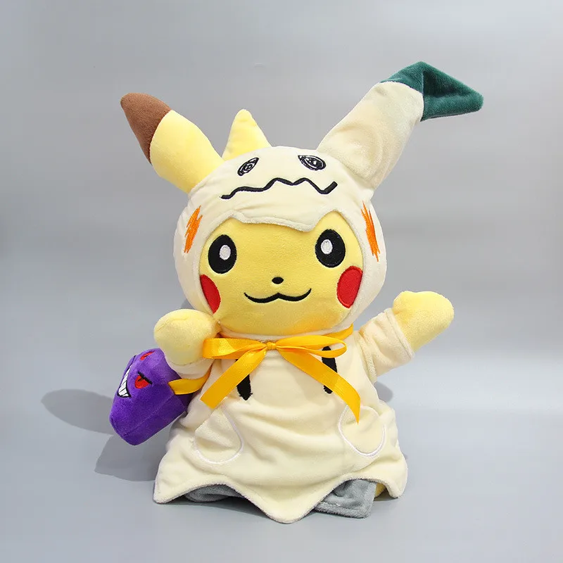 

Лидер продаж, 1 шт., 30 см, мягкие плюшевые игрушки POKEMON Anime Gengar Pikachu XY, милый подарок для детей на Хэллоуин