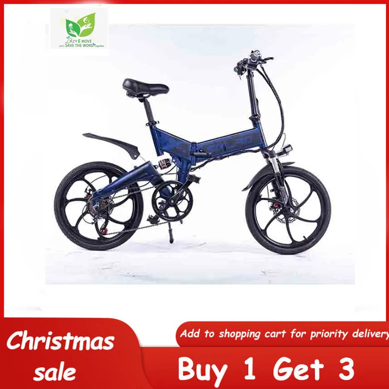 Electric Bicycle Assisted Mountain Folding Bike 36v 10AH 350W Powerful 20Inch Double Disc Brake Electric vehicle men women