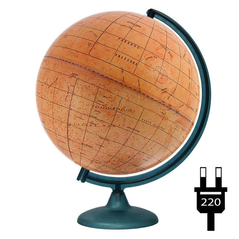 Глобус Марса диаметром 320 мм с подсветкой | Инструменты