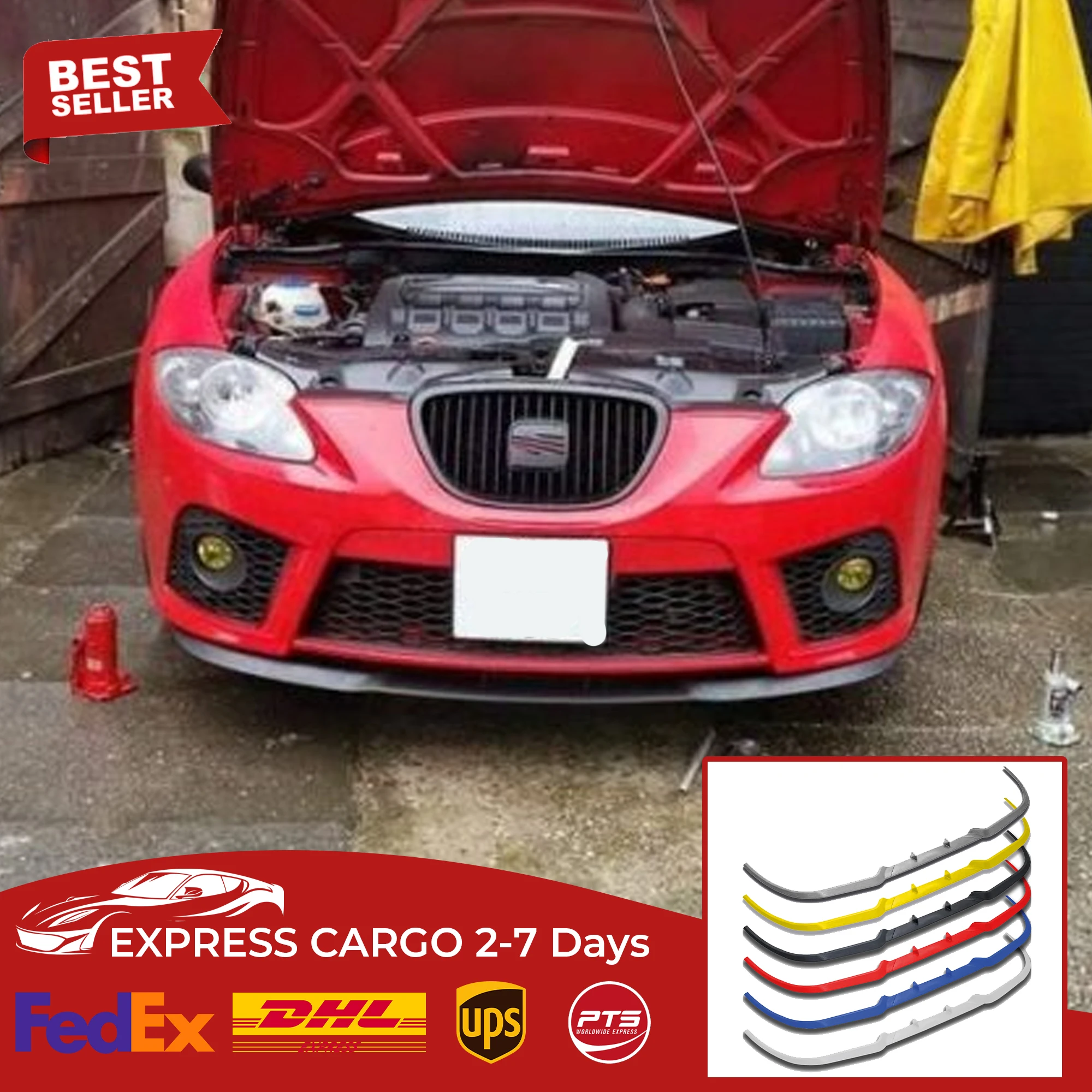 

3 шт., универсальный передний спойлер для Seat Ibiza MK4 6L -08 CUPRA R