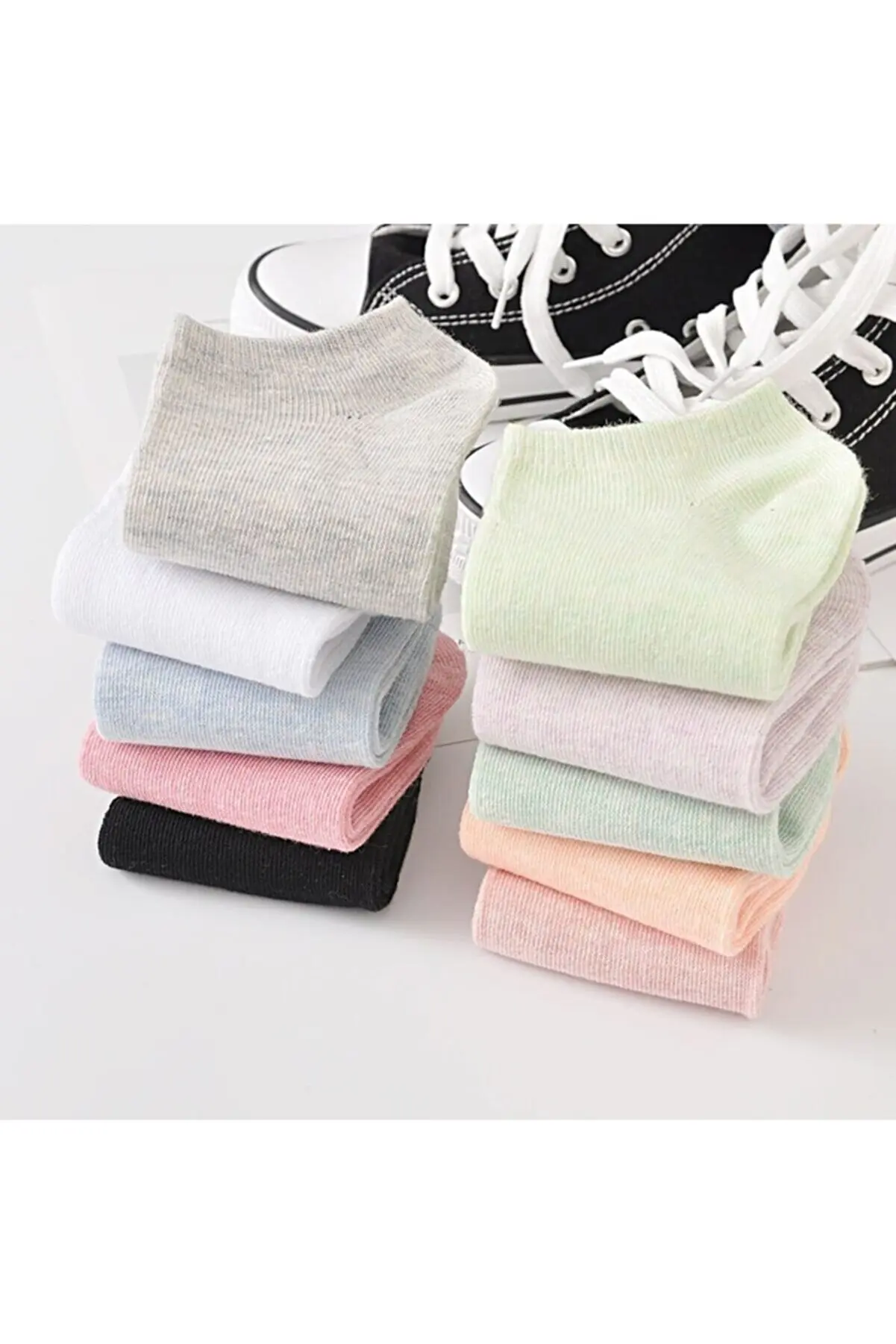 8 Pairs of Cotton Economic Mixed Color Women's Booties