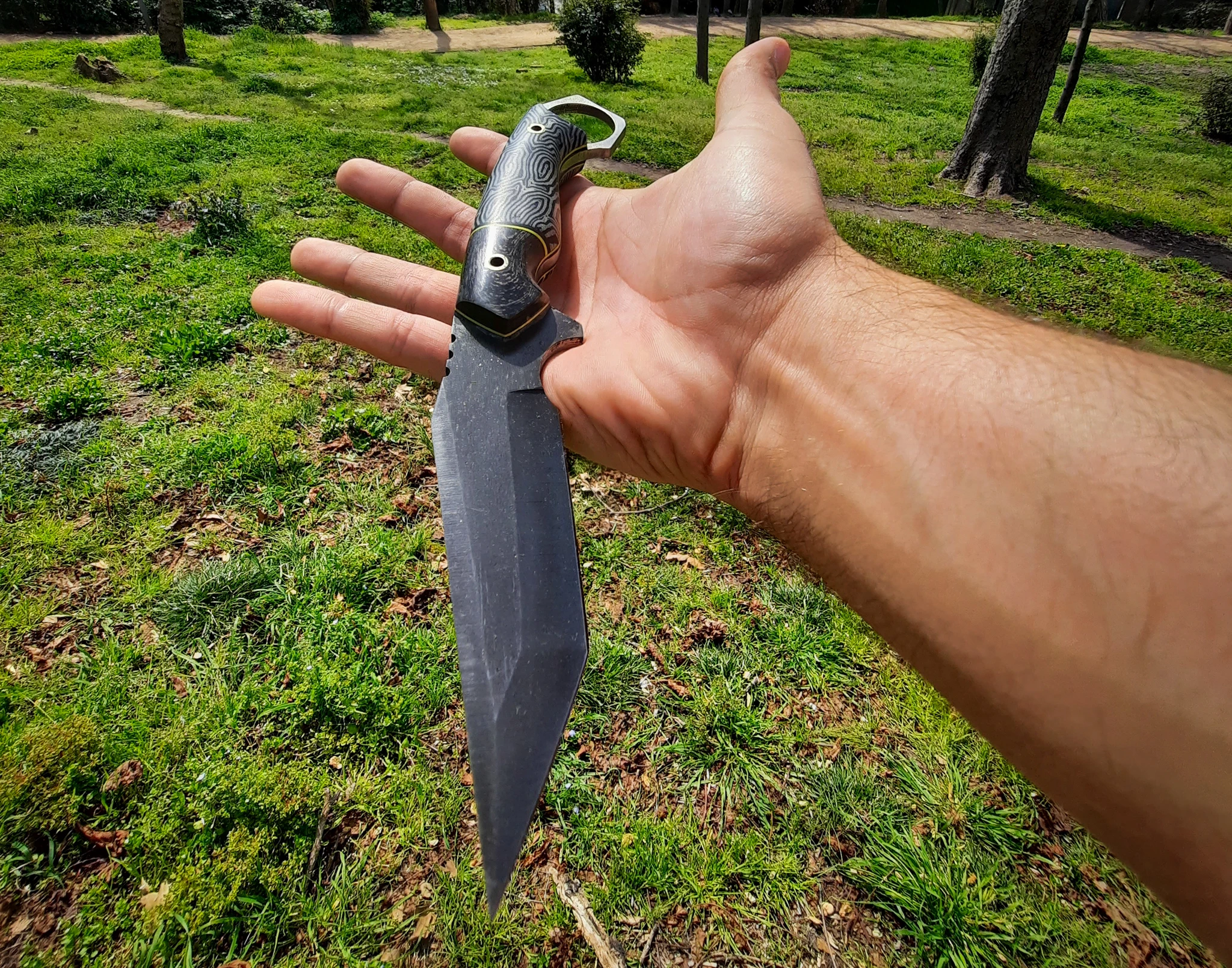 Kaufen YUTPA Sleipner Überleben Messer Kydex Mantel Stonewash Jagd Bushcraft Getriebe 59HRC Hybrid Griff Militär Outdoor Camping Werkzeug