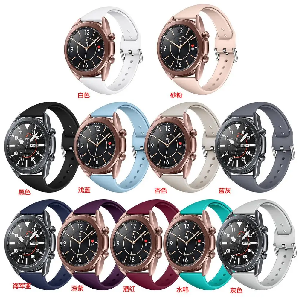 Ремешок силиконовый для часов Huawei Watch gt 2 браслет Samsung Galaxy 42 мм Active 20 мм|Ремешки
