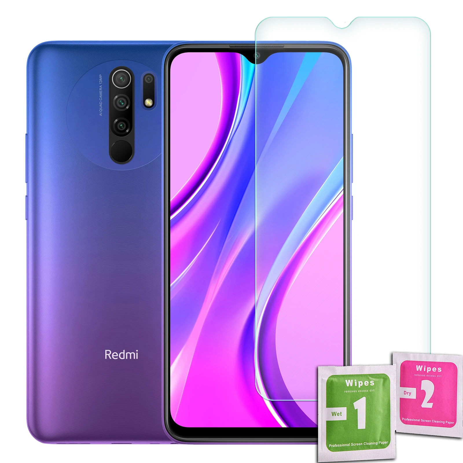Tempered Glass Screen Protector for XIAOMI REDMI 9, Premium Quality 9H 0.33mm