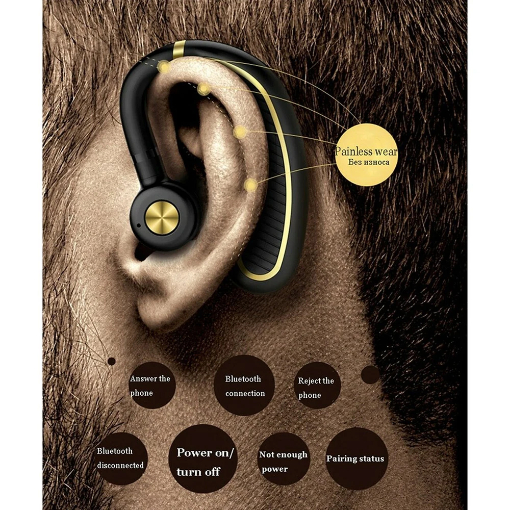 

1set K21 bluetooth headset 5.0 car hanging ear type long standby business headset gift wireless bluetooth headset