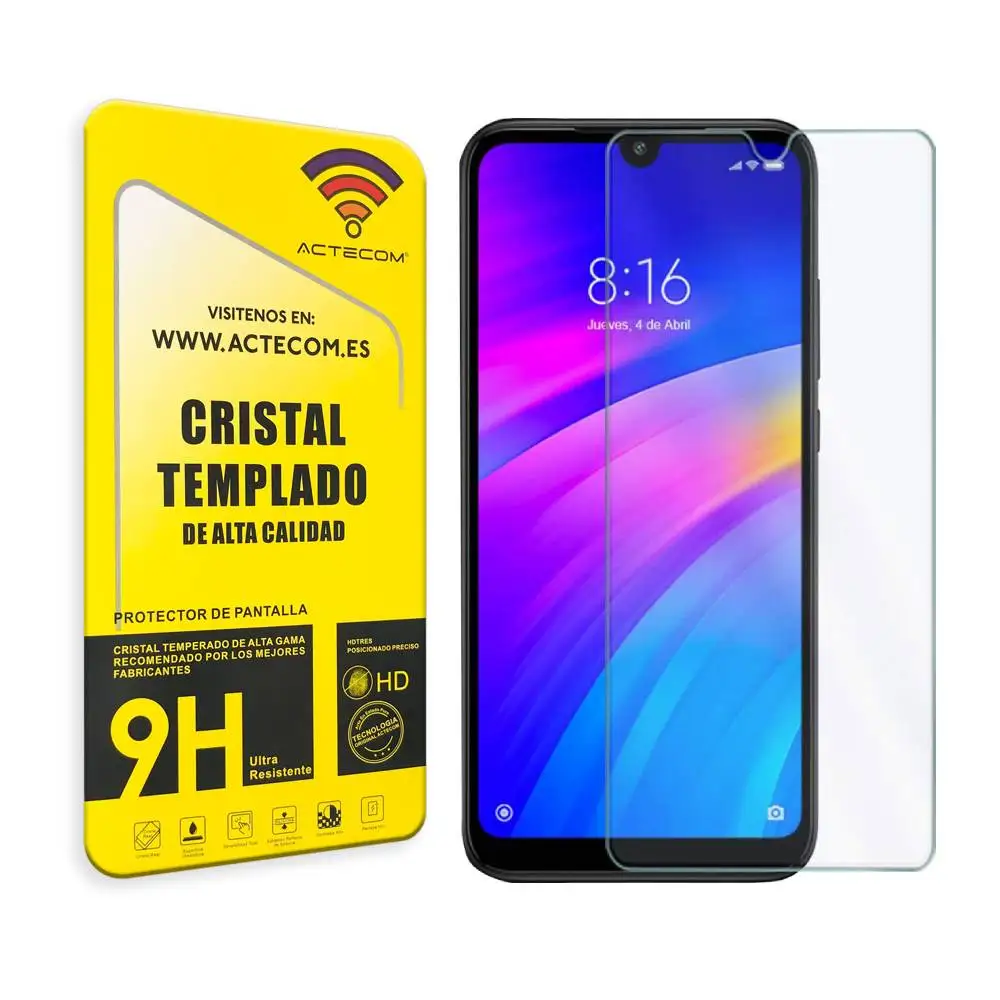 ACTECOM Protector de Pantalla para Xiaomi Redmi NOTE 8T Cristal Templado  Xiaomi Redmi NOTE 8T 9H 2.5D Glass Premium 0,3mm