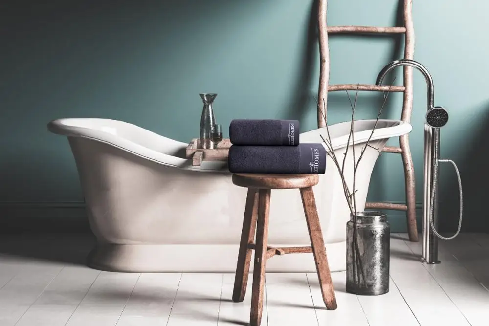 Очень мягкие хлопковые Роскошные антрацитовые полотенца для ванной|Банные