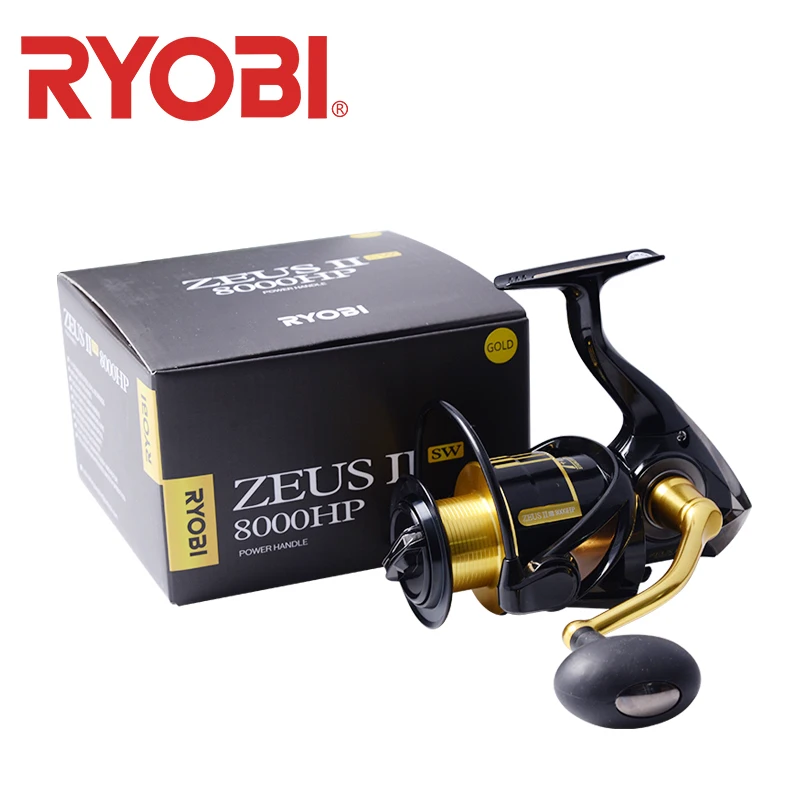 NEW RYOBI ZEUS HP II Spinning Reels Fishing Reel 1000-8000 7+1BB Gear Ratio 5.0:1/5.1:1 Power Handle Saltwater Metal Spool Wheel images - 6