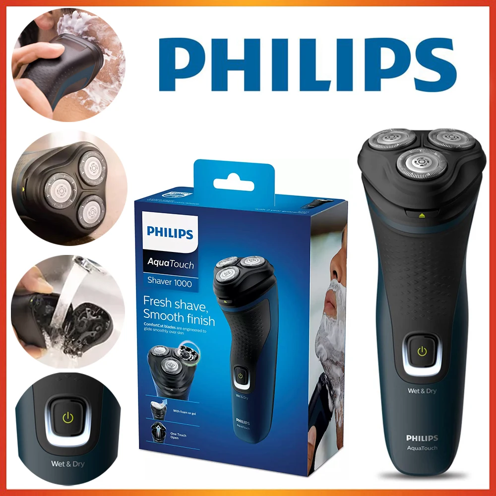 Оригинальная Электробритва Philips S1121 Беспроводная Бритва 3D Поворотная