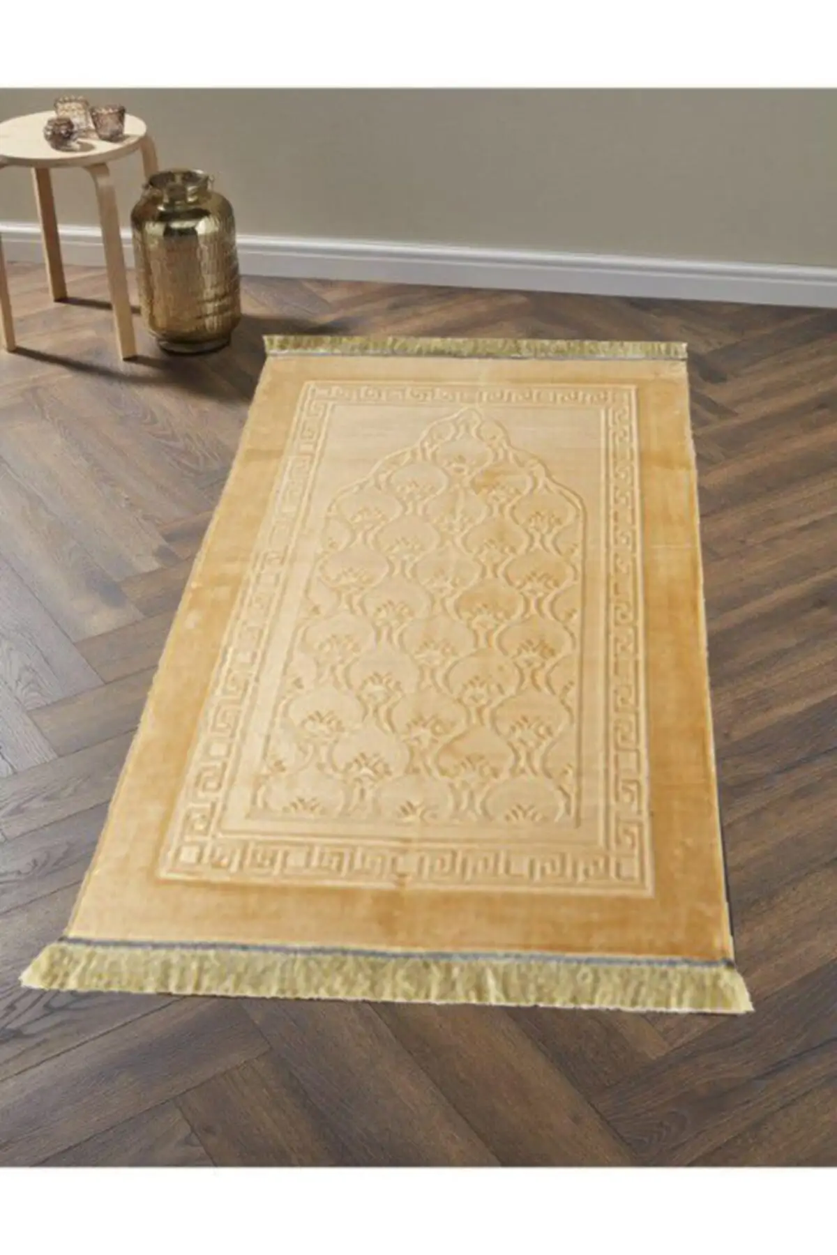 

Plush Prayer Rug Used in Islamic Religion With Different Colors