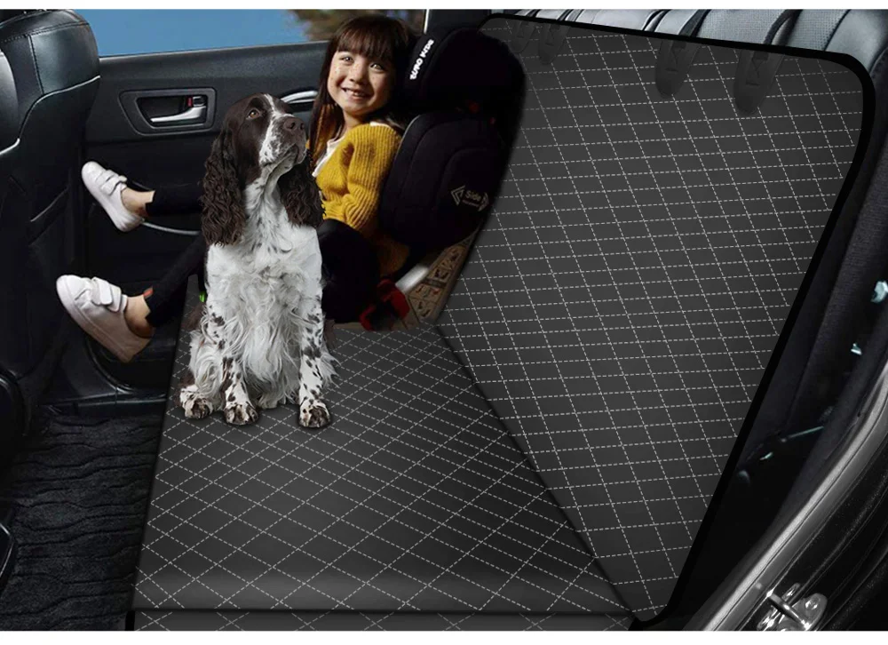 Чехол на автомобильное сиденье для перевозки собак с сеткой гамак молнией и