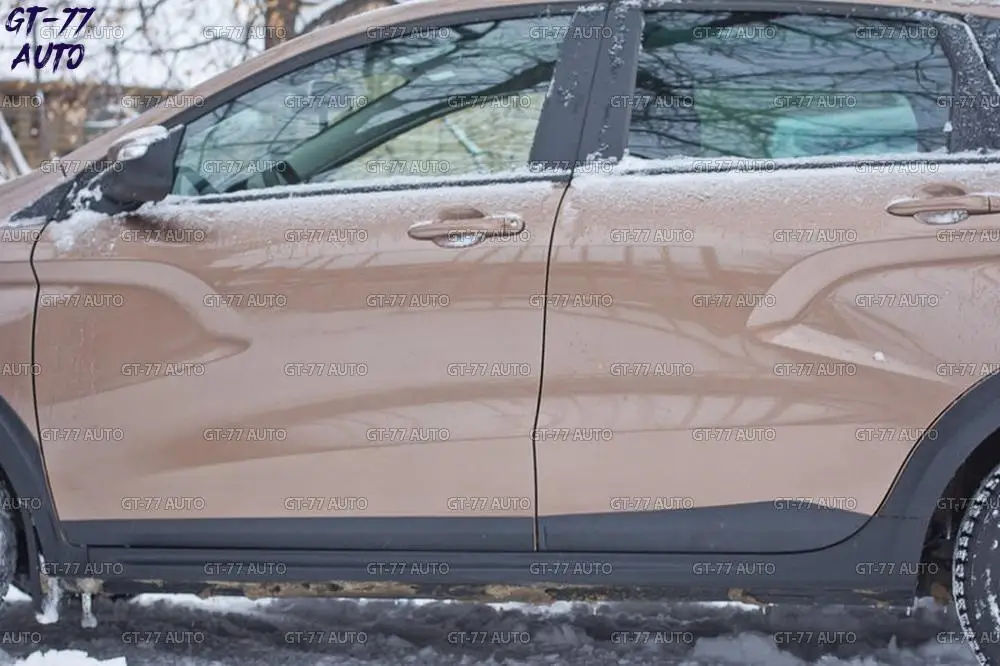 Накладки на двери для Lada X-Ray / Лада Иксрей 2015- дверные молдинги АБС пластик 4 детали