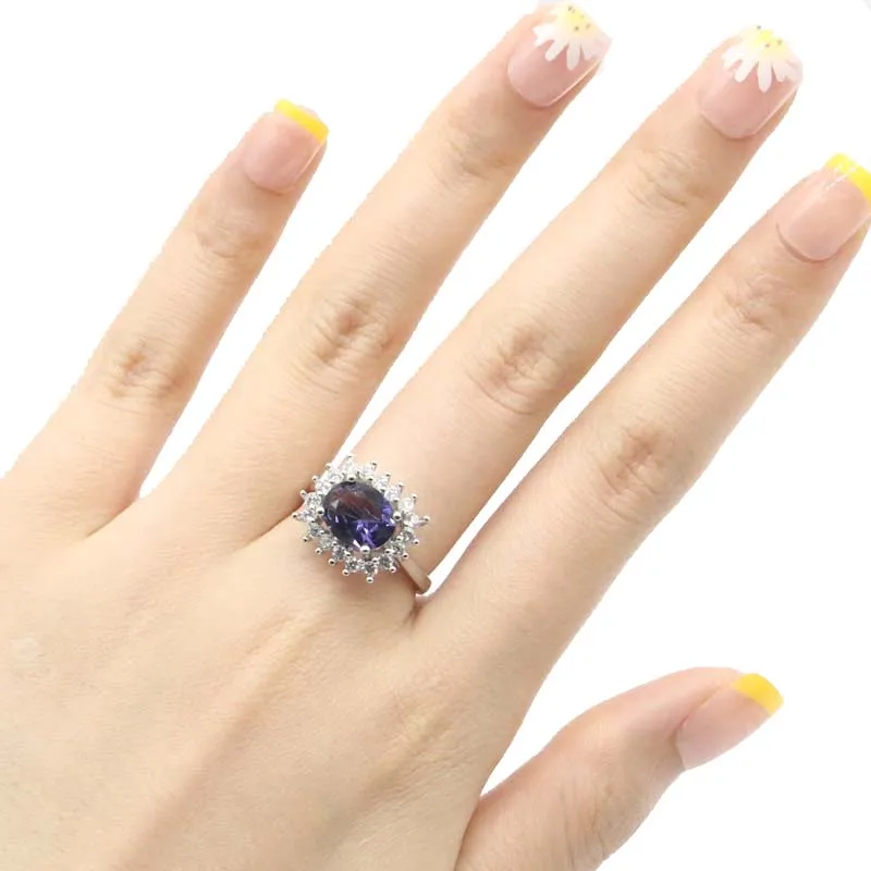 16x14mm Юбилей 3 9g New Stone иолит Белый CZ Женская одежда на каждый день 925 пробы