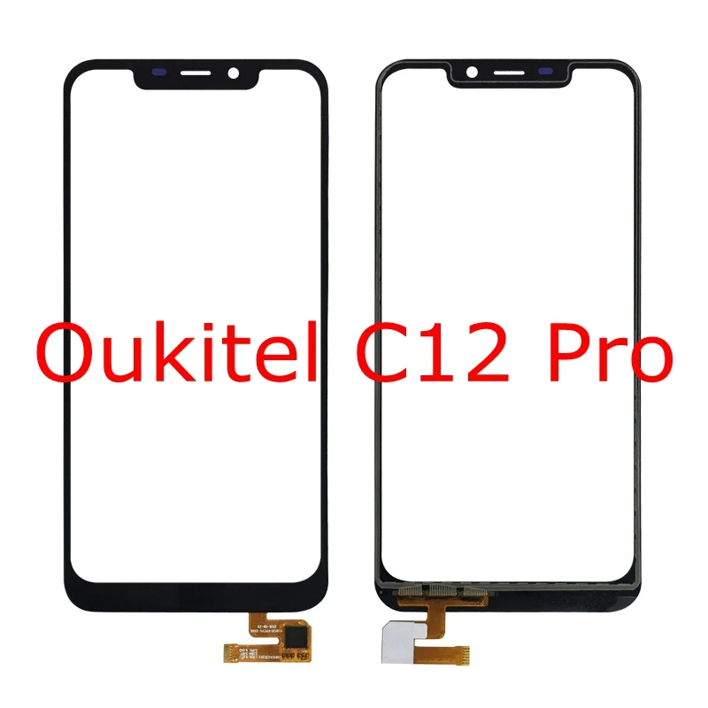 100% Tested Sensor For oukitel C15 Pro Touch Screen Lens Panel Replacement C12pro C12 C13 Glass | Мобильные телефоны и