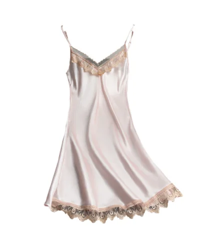 Пикантное нижнее белье пижамные комплекты кружевная атласная одежда для сна на