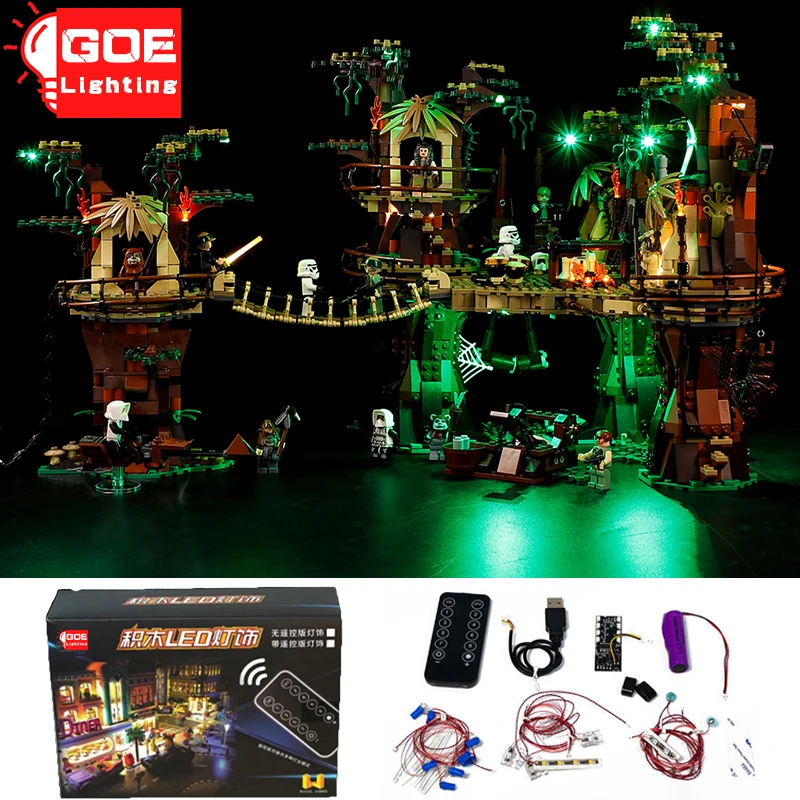 

GOELIGHTING Brand LED Light Up Kit For Lego 10236 For Star Plan EWOK Village Building Blocks Diy Lamp Set Toy(Only Light Group)