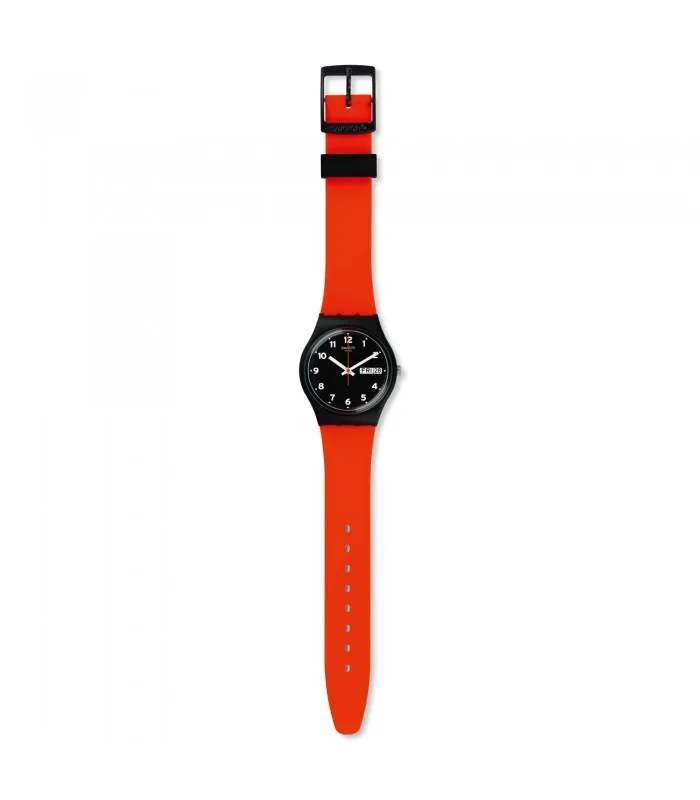 Часы swatch RED GRIN Originals Gent 34 мм отслеживание мощности GB754|Кварцевые мужские часы| |