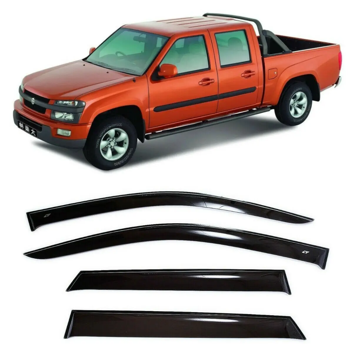 Дефлекторы окон Cobra Tuning D60107 на авто Derways Plutus 2007 2008 4 шт./комп. ветровики от дождя