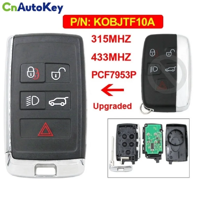 

CN004034 New 5 Button Remote Car Key 315Mhz 433Mhz PCF7953P Chip KOBJTF10A for Land Rover LR2 LR4 Range Rover Evoque Sport